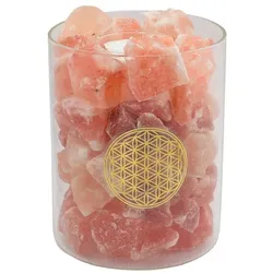 FEUER im GLAS Blume des Lebens, mit PALM LIGHT Kerze