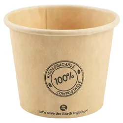 500x BIO Dressingbecher aus Karton 80ml Ø62mm