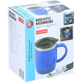 All Ride Thermobecher 24 V – Kaffeekanne mit Heizelement – Wasserkocher 350 ml – Blau