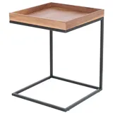 Beistelltisch Pizzo U-Form Tablett Nussbaum / Gestell Schwarz