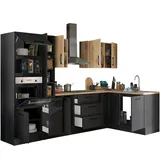 BASIC by Balculina Winkelküche L-Form Turin 300 cm schwarz