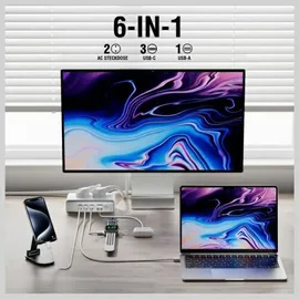4smarts Desk Charger GaN 65W mit AC-Steckdosen, weiß