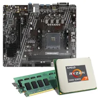 Mainboard Bundle | AMD Ryzen 7 5700G 8x3800 MHz, MSI A520M-A Pro, 32 GB DDR4-RAM, Radeon Graphics, 1x M.2 Port, 4X SATA 6Gb/s, USB 3.2 Gen1 | Tuning Kit | CSL PC Aufrüstkit