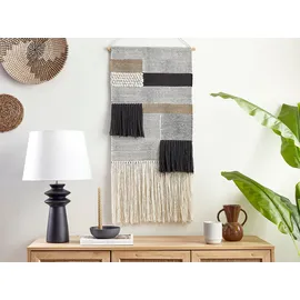 Beliani Wandbehang HANGU Baumwolle 114 cm Beige