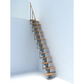 Minka Mittelholmtreppe Quatro 38 - 298 cm Holz Grau