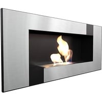 KRATKI Bio-Kamin DELTA2 400 x 900 cm 0,5L Behälter Qube ohne Verglasung Ethanol-Wandkamin für Zuhause Rheinland geprüft