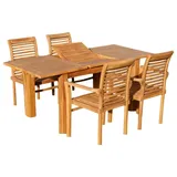 ALEOS. Teak Set 7-tlg. Braun