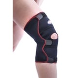 TSM 88 Sportbandage Kniebandage aktiv offen mit Patella-Aussparung, Schwarz, L-XL