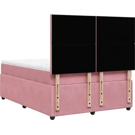 vidaXL Boxspringbett 140 x 200 cm Rosa