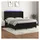 vidaXL Boxspringbett mit Matratze & LED Schwarz 180x200 cm Samt