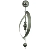 Garden Pleasure Gartenstecker mit 5 Kugeln Edelstahl Silber
