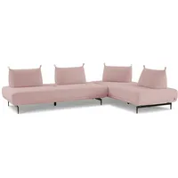 KAWOLA Ecksofa CANE Schlafsofa Daybed Stoff lila