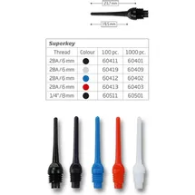 BULL'S Super Key Tips 6mm(2BA)& 8mm(1/4BSF)