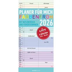 Planer für mich Farbenfroh - Kalender 2026