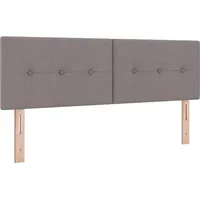 vidaXL LED Kopfteil mit LED-Lichtleisten Taupe 160 cm Polyester