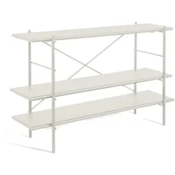 Outdoor Regal Etagere 120x34x80 cm perlweiß BS