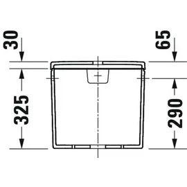 Duravit No.1 Spülkasten Anschluss unten links 390x170mm Weiß