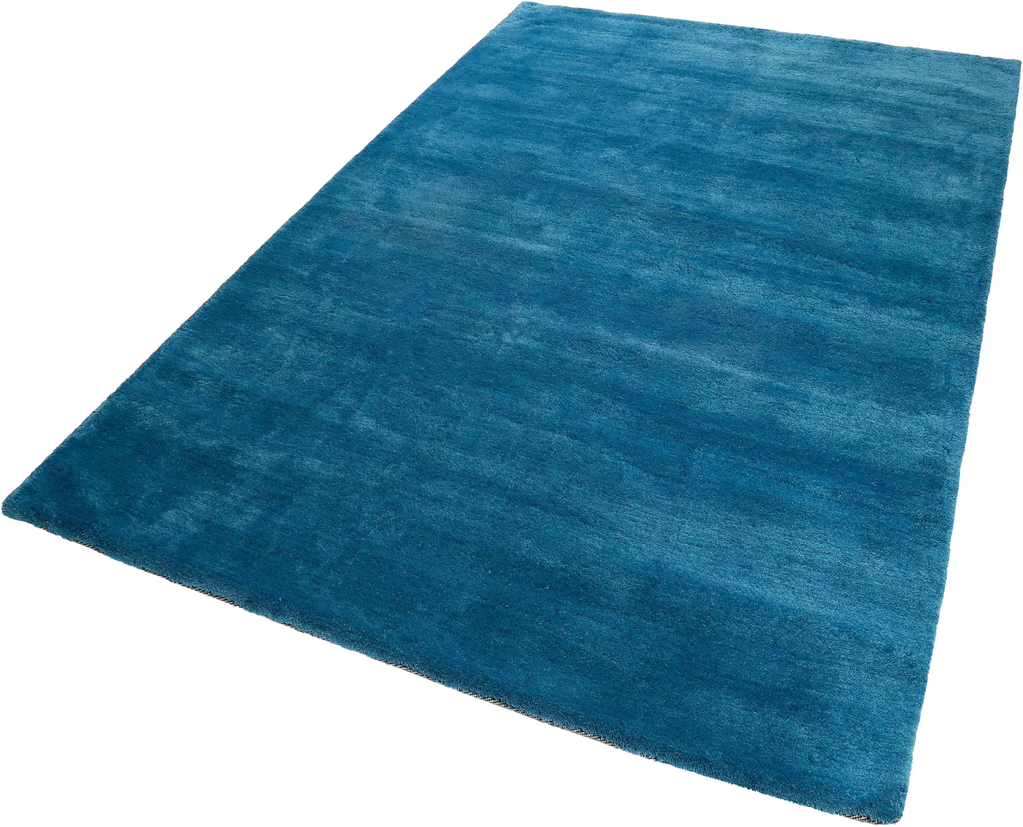 Teppich ESPRIT "Loft" Teppiche Gr. B/L: 200 cm x 290 cm, 20 mm, 1 St., blau (petrol, blau) Esszimmerteppiche Wohnzimmer, große Farbauswahl, sehr weicher Flor, dicht gewebt, robust