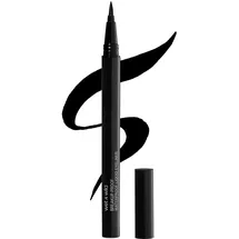 wet n wild Mega Last Breakup Proof Liquid Eyeliner, Schwarzer Eyeliner-Stift, Wasserfest, Schnelltrocknend, Wischfest, 16h Tragezeit, Ultra Black