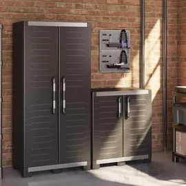 KETER Niedriger Lagerschrank Garage XL 99 x 54 x 89 cm Schwarz