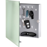 bonsport Schlüsselkasten mit Glasmagnettafel, 33 x 33 x 6,8 cm inkl. 6 Magneten