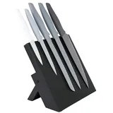 axentia Magnet-Messerblock, schwarz, weiß, grau, 6-teilig