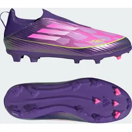 adidas F50 League Laceless FG/MG Purple / Cloud White / Lucid Lemon 28,5