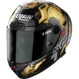 Nolan X-804 RS Ultra Carbon Checa, Integralhelm - Schwarz/Gold/Grau - M