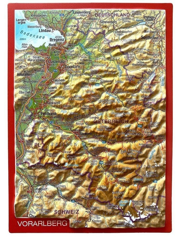 Vorarlberg, Reliefpostkarte