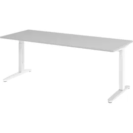 bümö Schreibtisch Serie-XB Grau / Weiß