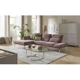 KOINOR Eckcouch Mikrofaser 3-Sitzer Rosa/Pink