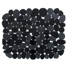 Wenko Spülbeckeneinlage Stone Schwarz, schützt das Spülbecken, zuschneidbar, Kunststoff, 31 x 26 cm, schwarz