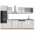 Vicco Küchenzeile R-Line 300 cm Weiß Hochglanz/Goldkraft Eiche