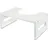 Relaxdays Toilettenhocker Bambus 18,5 x 43,5 x 28 cm Weiß