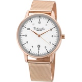 EICHMÜLLER Herrenuhr RE1111 Rosegoldfarben Weiss Milanaiseband 40 mm