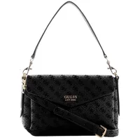 GUESS Umhängetasche Brenton Flap Shoulder Bag Coal Logo