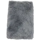 Antonio Badematte Badvorleger 60 x 40 cm » Badezimmer Teppich Vorleger extra weich, Höhe 35 mm, Rückseite mit rutschhemmendem SEBS Hot Melt beschichtet, strapazierfähig, rutschfest, Polyester, Rechteckig, Badematte, » dicke Badematte 1300 g/m2 » flauschiger Badeteppich grau