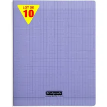Calligraphe 18197C - Packung mit 10 Heften Calligraphe, DIN A4+, 24x32 cm, 48 Blatt, französische Lineatur, 90g, Violett, 1 Pack