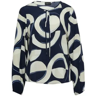 S.Oliver BLACK LABEL Langarmbluse mit All-Over Print s.Oliver BLACK LABEL BLUE ECRU