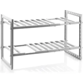 InnovaGoods Shibblek Ausziehbares Spülenregal 28 x 37,5–66,5 cm Farbe Silber