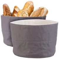 Rosenstein & Söhne 2er-Set Brotkorb aus 100% Baumwolle, waschbar, Ø 20 cm