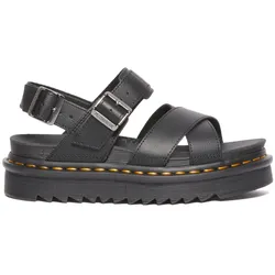 Plateausandale DR. MARTENS "Voss", Damen, Gr. 42, schwarz, Glattleder, modisch, Schuhe, Plateausandale, Sandale, Sommerschuh mit Schnallenverschlüssen
