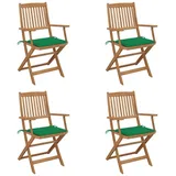 vidaXL Klappbare Gartenstühle 91 x 0 x 0 cm grün 4 St.