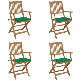vidaXL Klappbare Gartenstühle 91 x 0 x 0 cm grün 4 St.