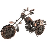 Motorradstatue, Großes Motorradmodell, Interessante Vintage-Dekoration für Büro für Bücherregal (Bronze, große Größe)