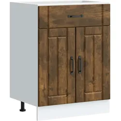 vidaXL Küchen-Unterschrank Lucca Räuchereiche Holzwerkstoff