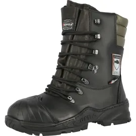 COFRA Schnittschutzstiefel Power schwarz S3, Schnittschutzklasse 2, Echt Leder, Größe 44