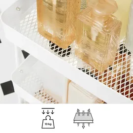 Songmics Rollwagen aus Metall, Weiß