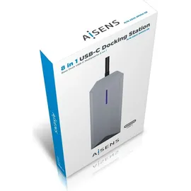 AISENS Docking USB-C 3.2 Multipuerto Gris