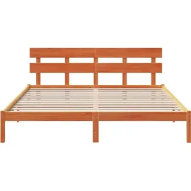 vidaXL Bettgestell Braun 180 x 200 cm Massivholz Kiefer